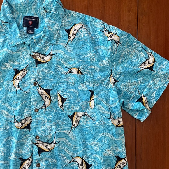 Saddlebred XXL Marlin Print Shirt Beach Summer - Picture 1 of 9